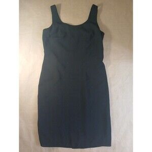 Vintage 80s Patra Black Dress Womens 10 Knee Length Corporatecore Minimalist